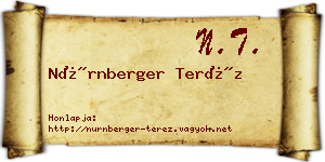 Nürnberger Teréz névjegykártya