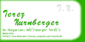 terez nurnberger business card